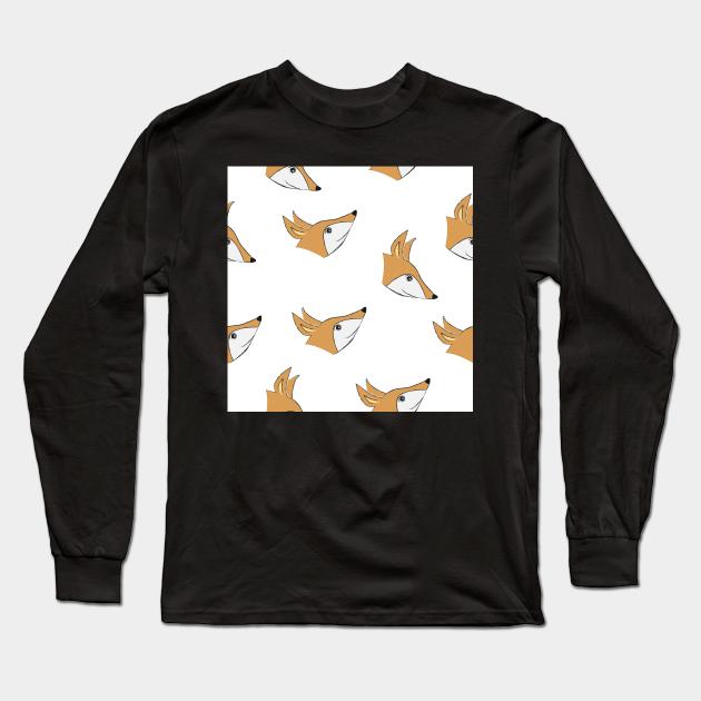 Fox Pattern Long Sleeve T-Shirt by Creative Meadows